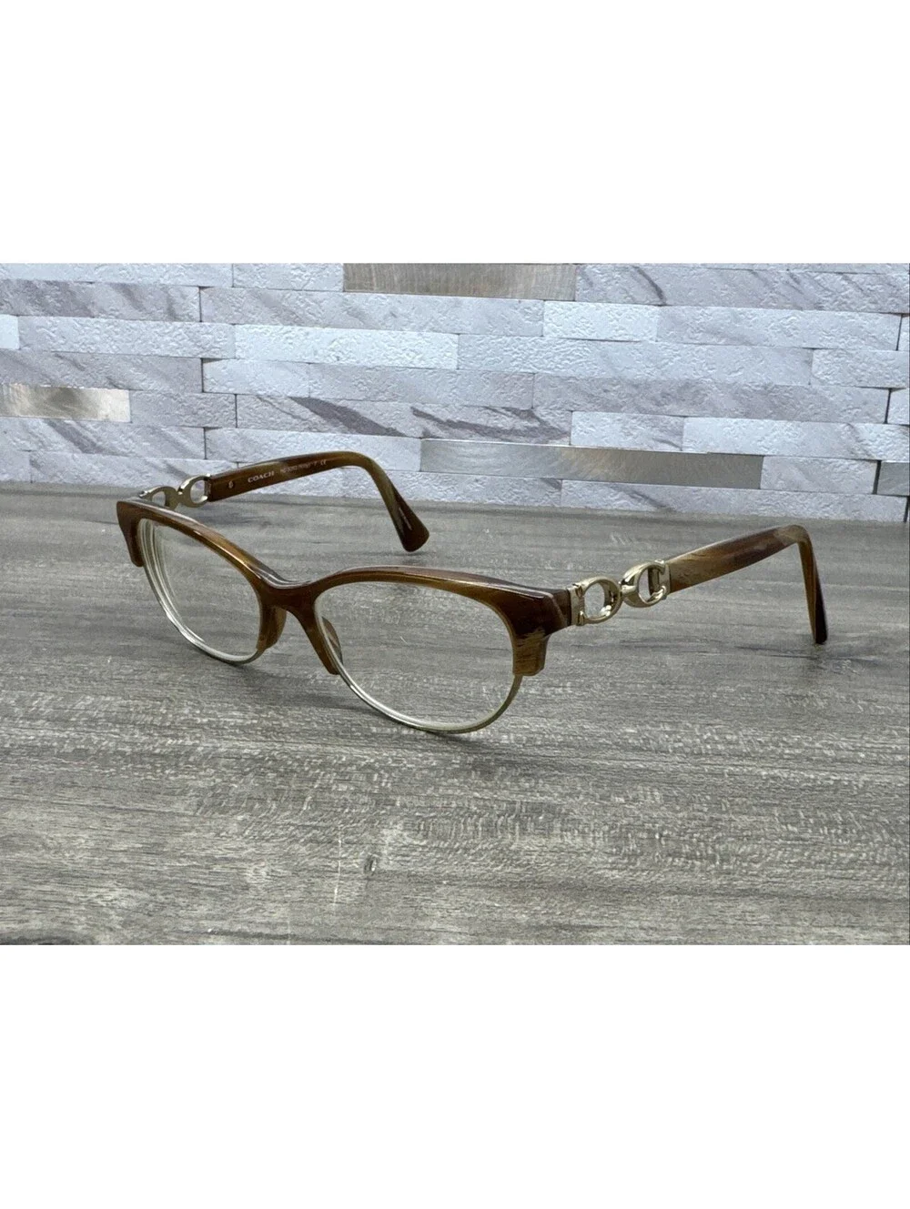 COACH Eyeglasses HC 5063 Kitty 5272 Cat Eye Brown 51[]16-135 Women's Frames